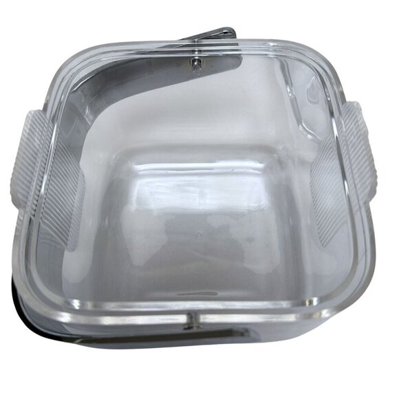 Italian Guzzini Ice Bucket Vintage 80s Modern Barware Amanda Clear Plastic - Picture 7 of 15